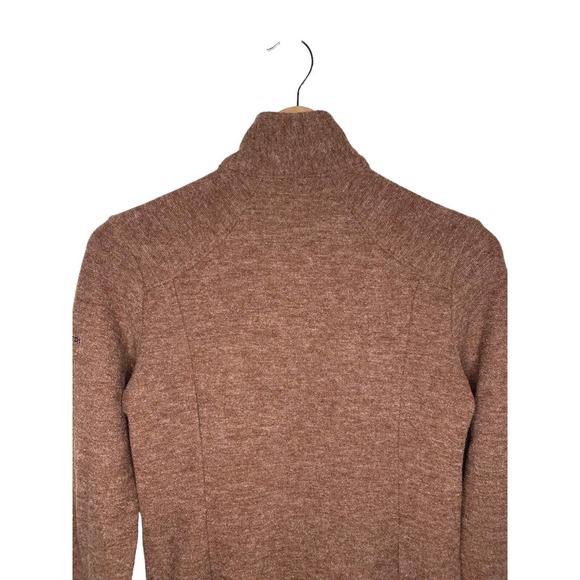 Ibex Reese Tunic Zip Sweater Pockets Merino Wool Brown Embroidered Size XS - Picture 8 of 13